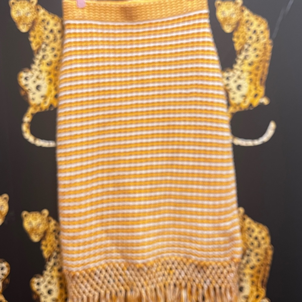 10 Crosby Derek Lam Mustard Crochet Midi Skirt - Picture 7 of 9